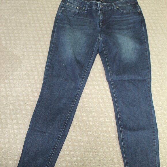 Prana Women’s Skinny Blue Jeans Size 12/31 Dark Wash Stretch - Picture 1 of 6